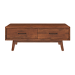 Nidaan Sheesham Wood Mid-Century Modern Coffee Table with Drawers - Induscraft