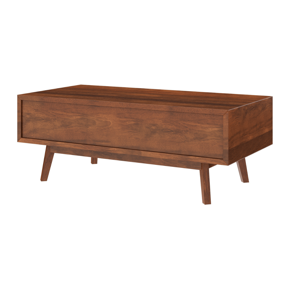 Nidaan Sheesham Wood Mid-Century Modern Coffee Table with Drawers - Induscraft