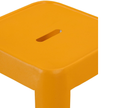 Pop Modern Square Seat Counter Height Yellow Metal Bar Stool Closeup