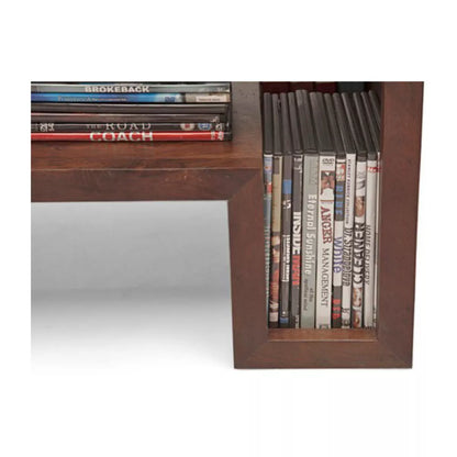 Primo Modern Compact Solid Wood Open Shelf TV Stand