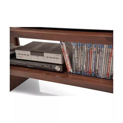 Primo Modern Compact Solid Wood Open Shelf TV Stand