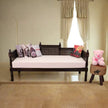 Princely Diaries Sheesham Wood Hand-Carved Traditional Diwan Wooden Sofa