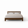 Riya Solid Sheesham Wood Bed With Slatted Headboard