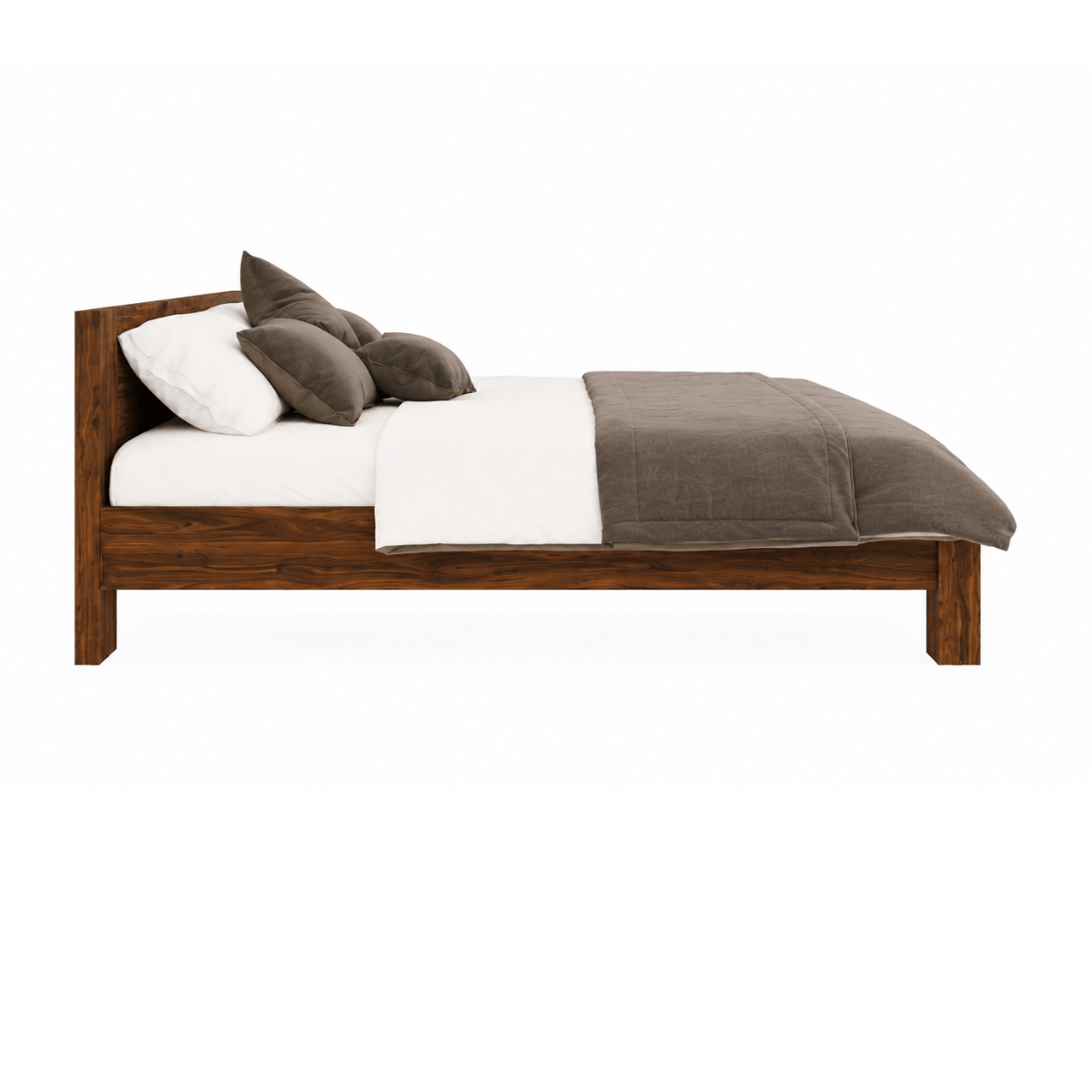 Rodeo Solid Sheesham Wood Bed With Thick Block Legs