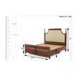 Kidambi Royal Sheesham Wood Luxury Bed with Upholstered Headboard - Induscraft