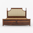 Kidambi Royal Sheesham Wood Luxury Bed with Upholstered Headboard - Induscraft