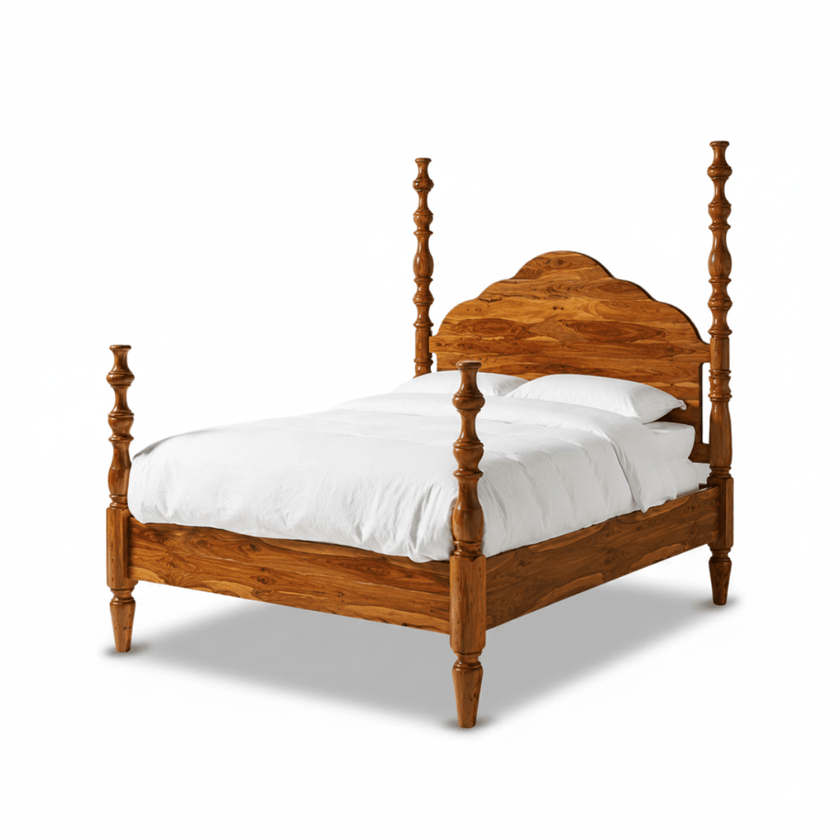 Shagun Solid Sheesham Wood Poster Bed