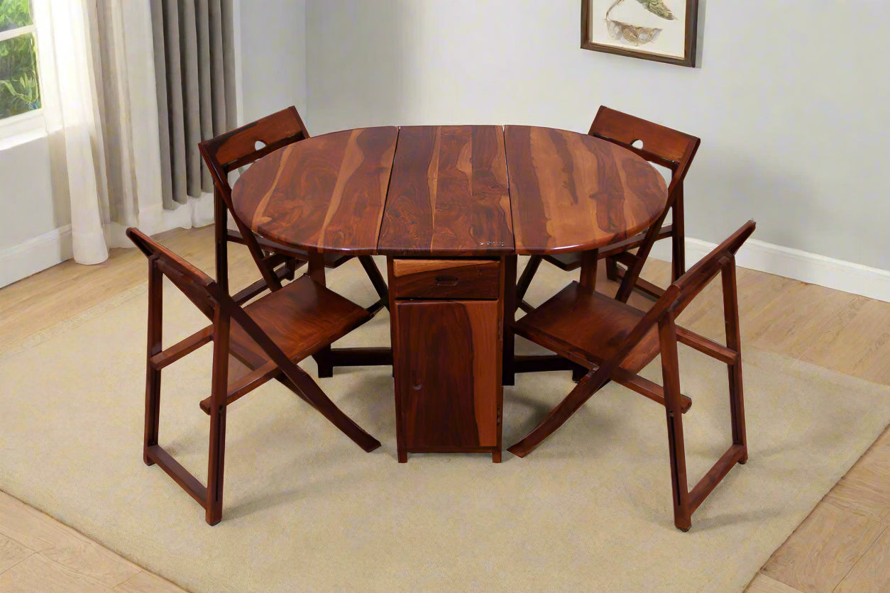Folding chair with storage dining Table 