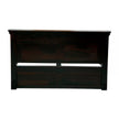 Dark wooden headboard on a white background