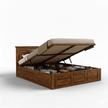 Treble Handcrafted Solid Sheesham Wood Bed