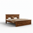 Treble Handcrafted Solid Sheesham Wood Bed