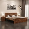 Treble Handcrafted Solid Sheesham Wood Bed