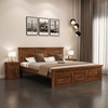 Treble Handcrafted Solid Sheesham Wood Bed