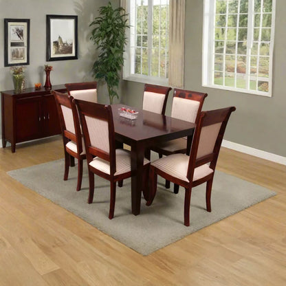 Veritas Sheesham Wood Classic 6 Seaer Rectangular Dining Set