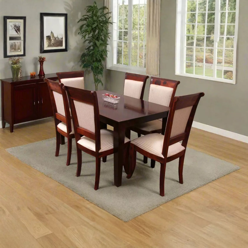 Veritas Sheesham Wood Classic 6 Seaer Rectangular Dining Set