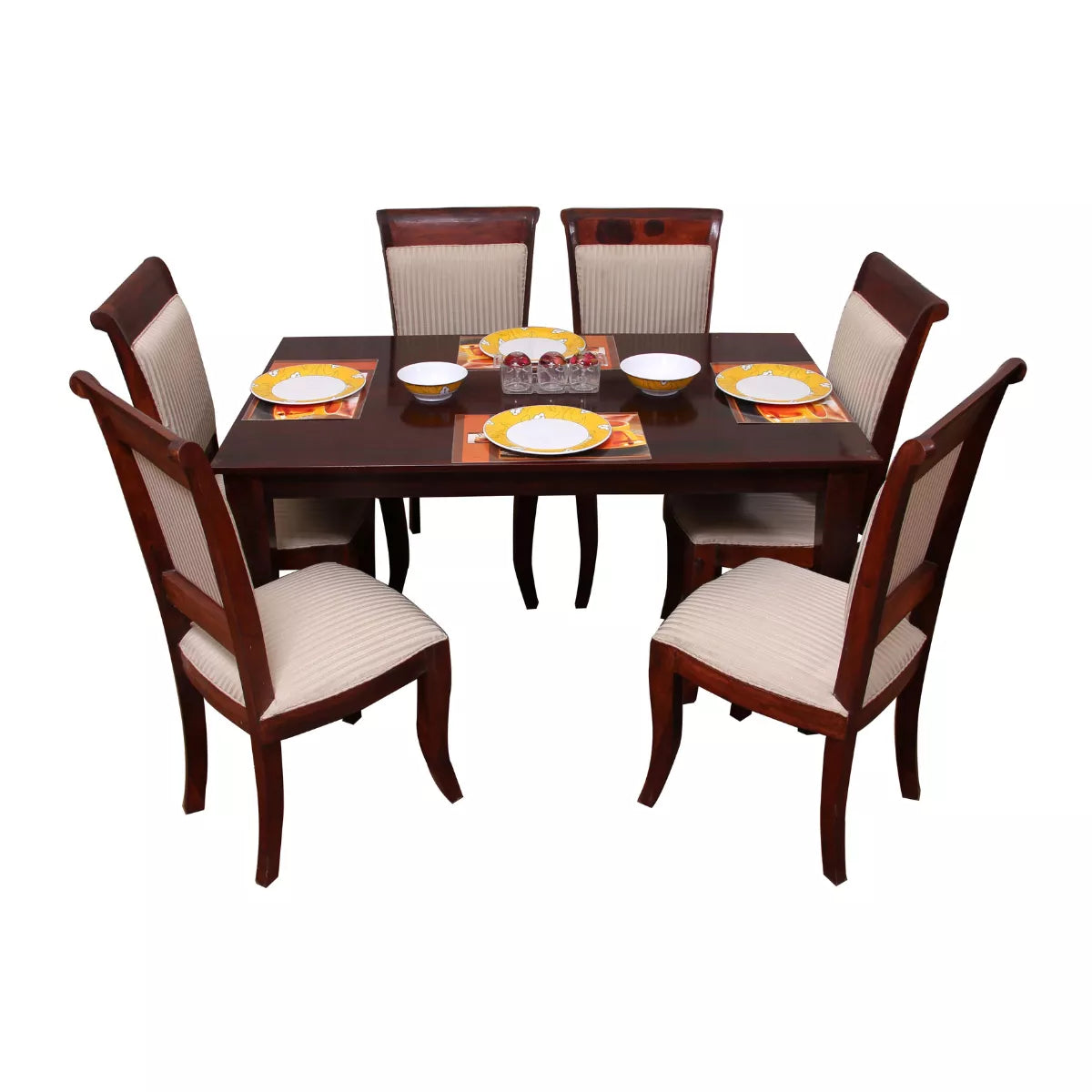 Veritas Sheesham Wood Classic 6 Seaer Rectangular Dining Set