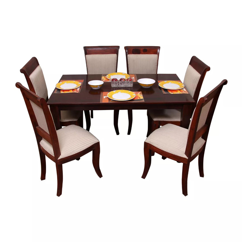 Veritas Sheesham Wood Classic 6 Seaer Rectangular Dining Set