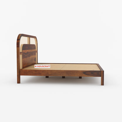 WC83 Cane Bed by Induscraft of Sheesham Wood | King & Queen Sizes with Storage Options
