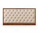 Aranya Low Profile Solid Wood Bed with Upholstered Headboard
