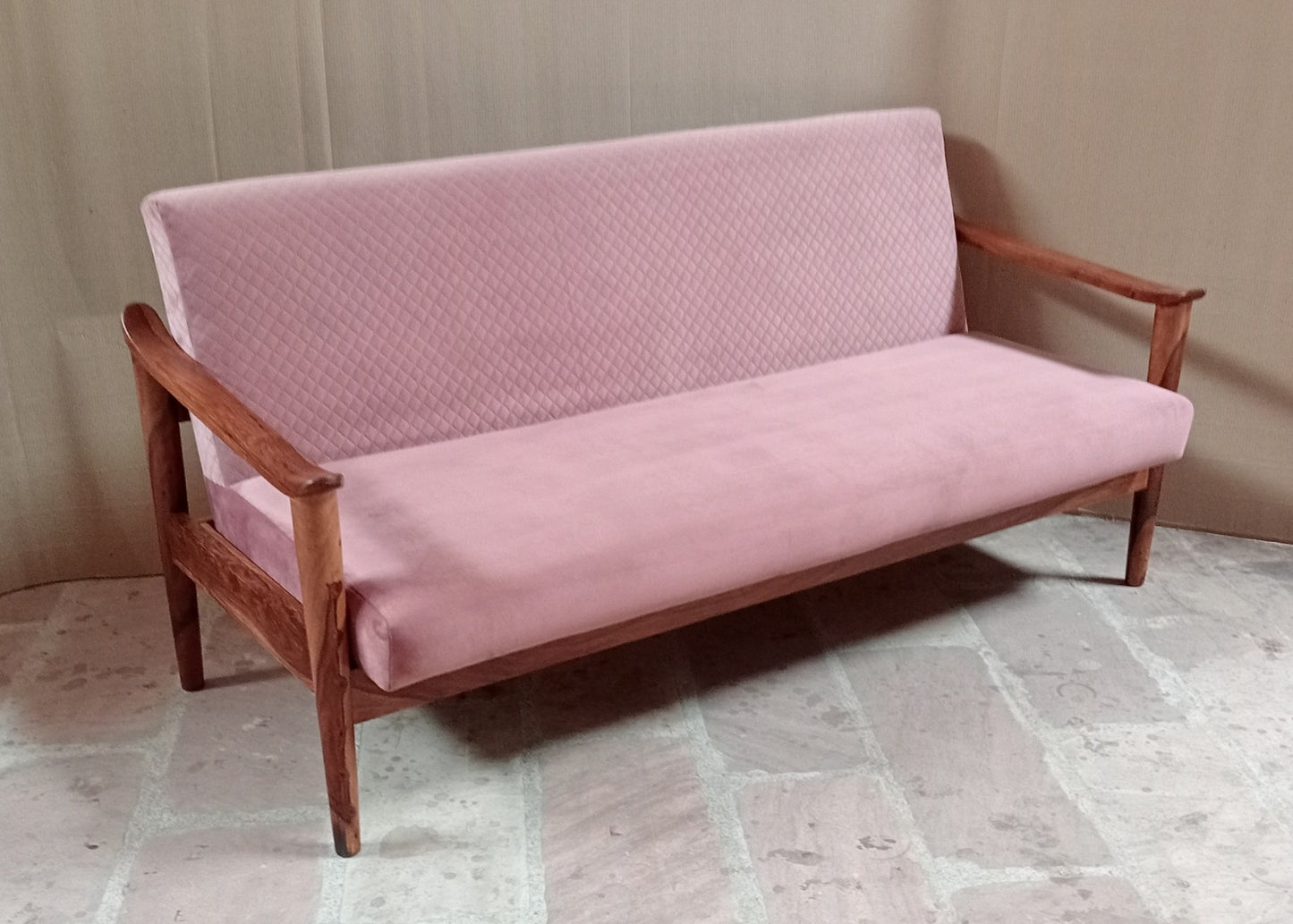 Rose Sofa by Induscraft in Solid Sheesham Wood