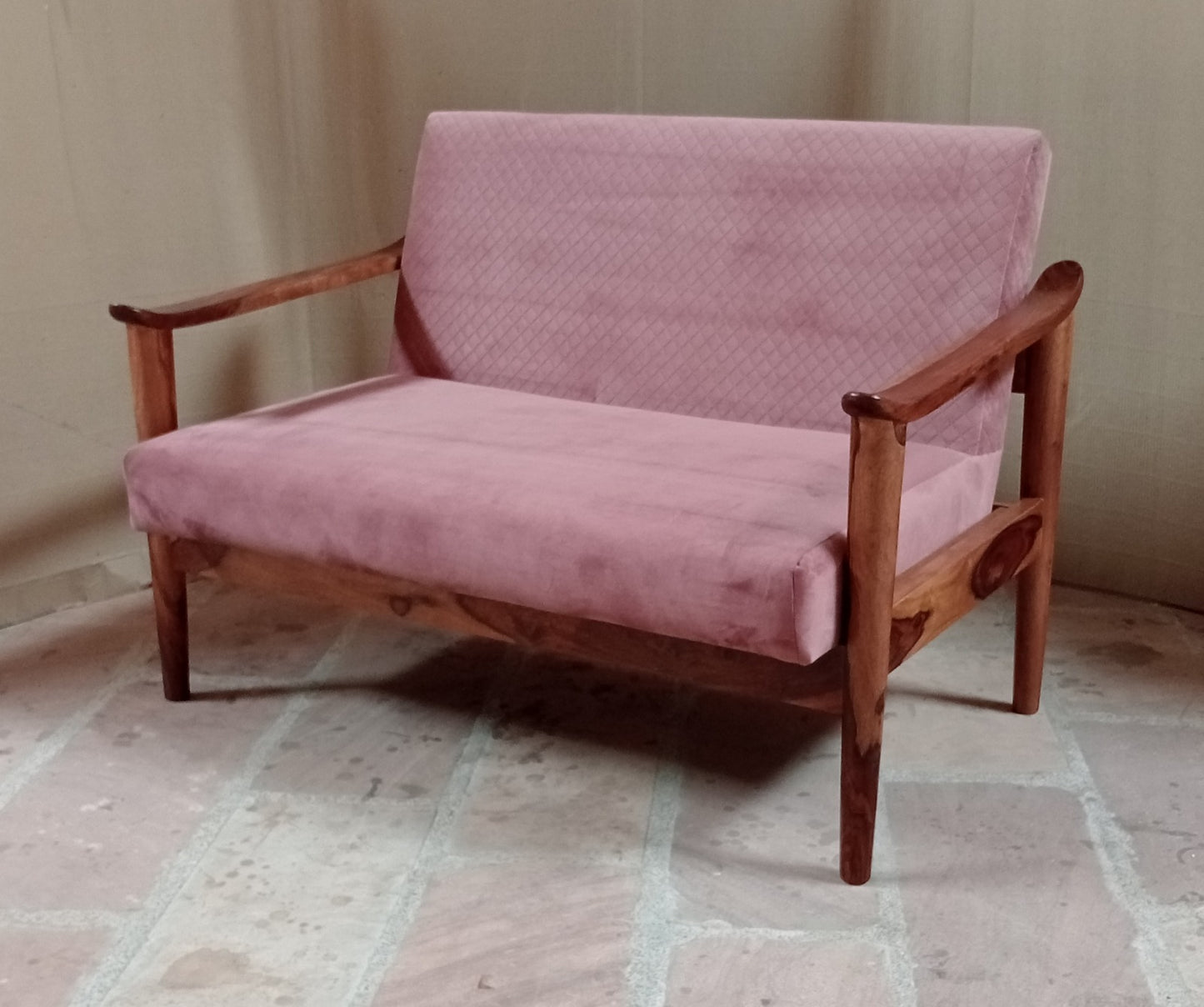 Rose Sofa by Induscraft in Solid Sheesham Wood