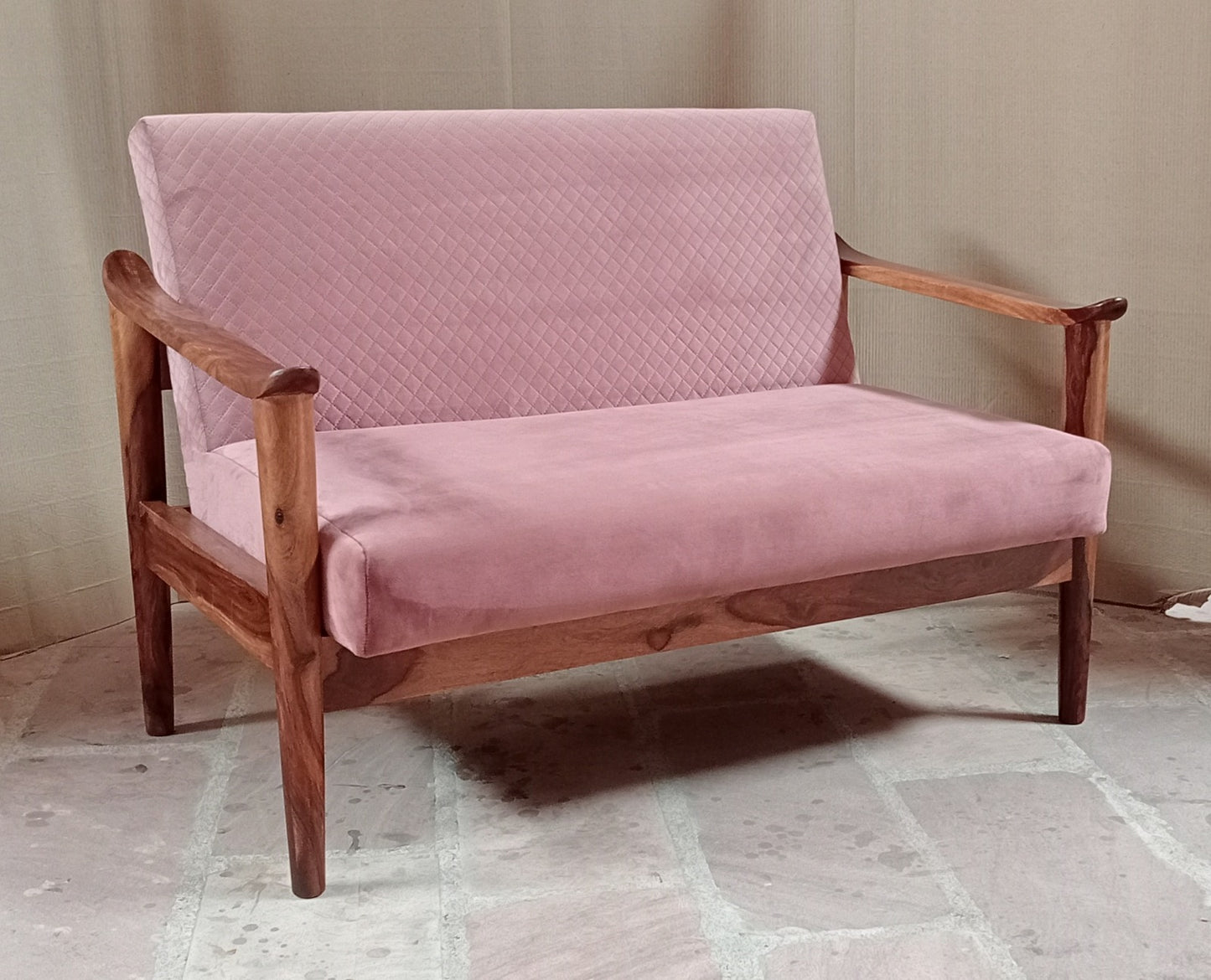 Rose Sofa by Induscraft in Solid Sheesham Wood