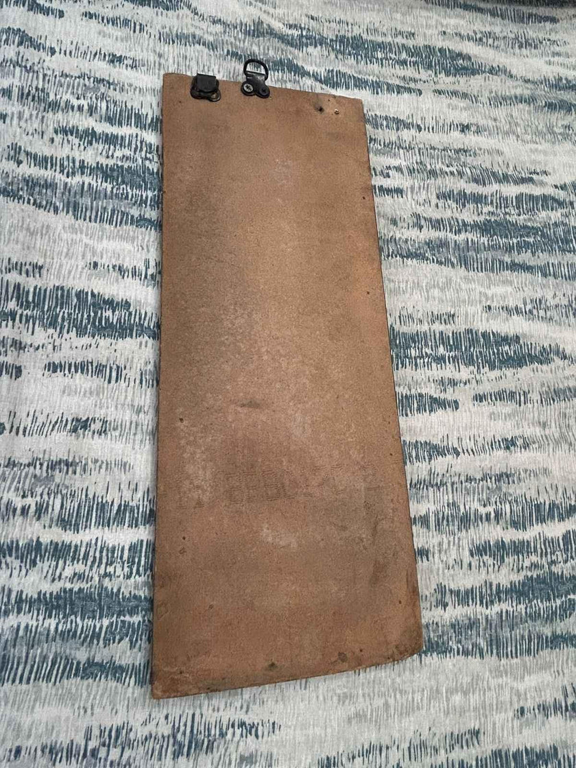 Brown and Beige Distressed Replica Long Mirror for Decor