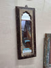Brown and Beige Distressed Replica Long Mirror for Decor