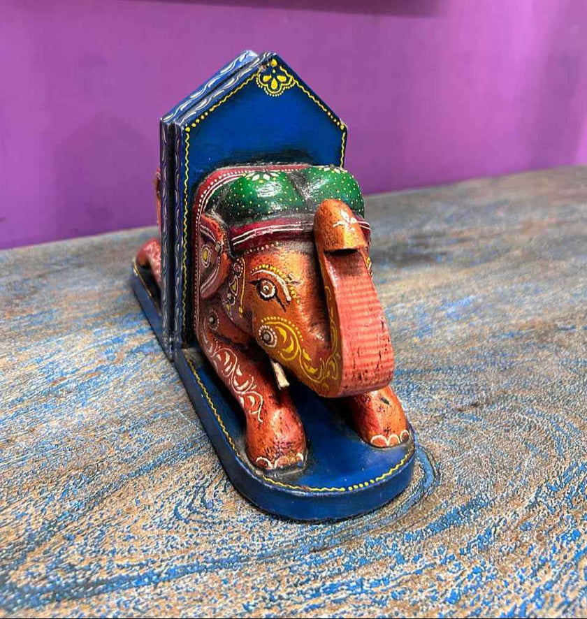 Colourful Ethnic Elephant Book Holder (Set of Two)