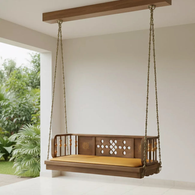 Yashodha Luxury Handcrafted Swing with Cushioned Seat - Induscraft
