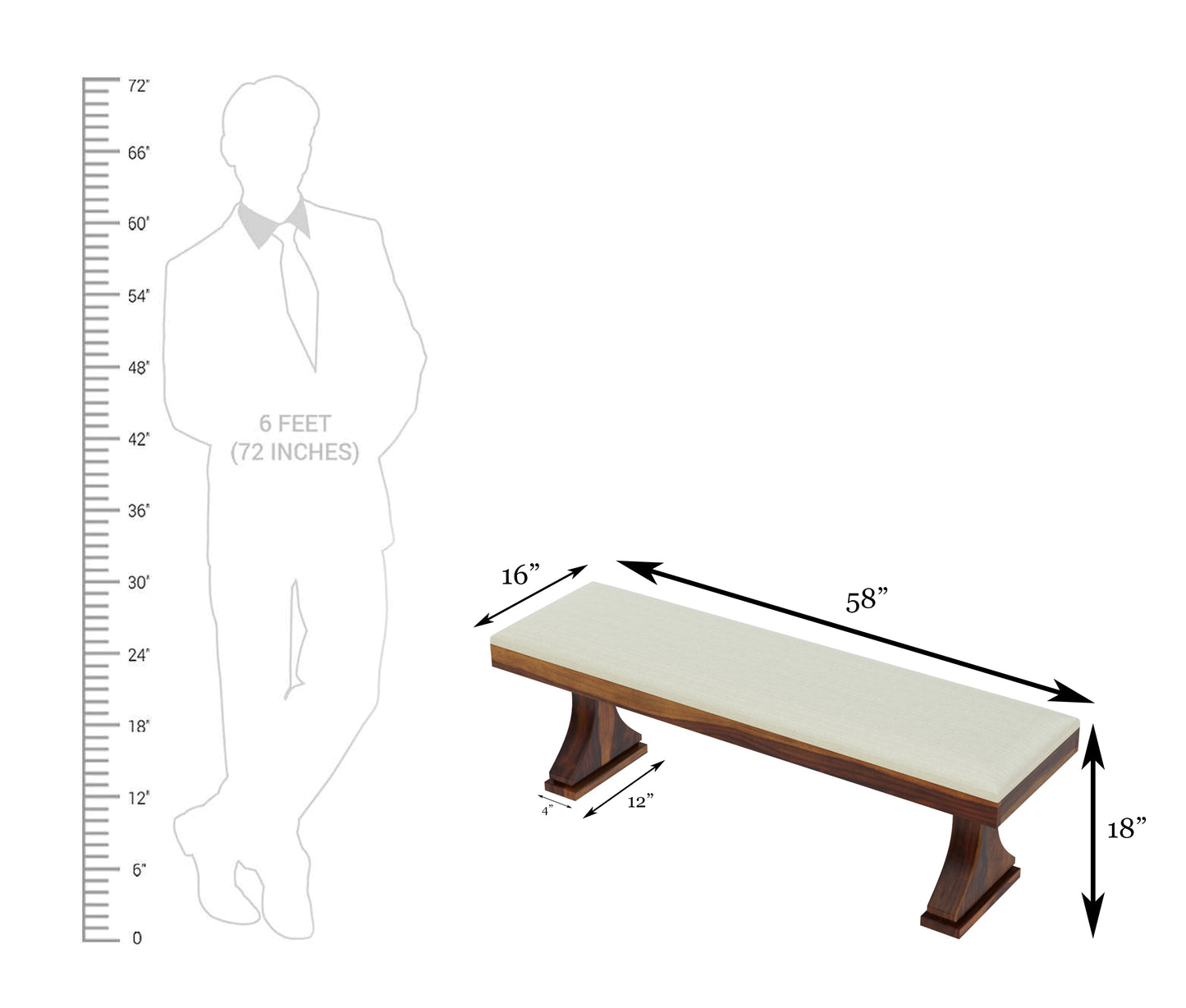 Yeshua Sheesham Wood Dining Table Set –  6-Seater,Bench, or Custom your Configurations