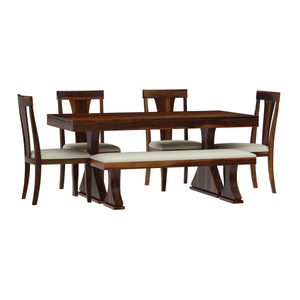 Dining Table with 4 Chairs and Bench