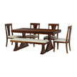 Yeshua Contemporary Sheesham 6 Seater Dining Set with Bench - Induscraft