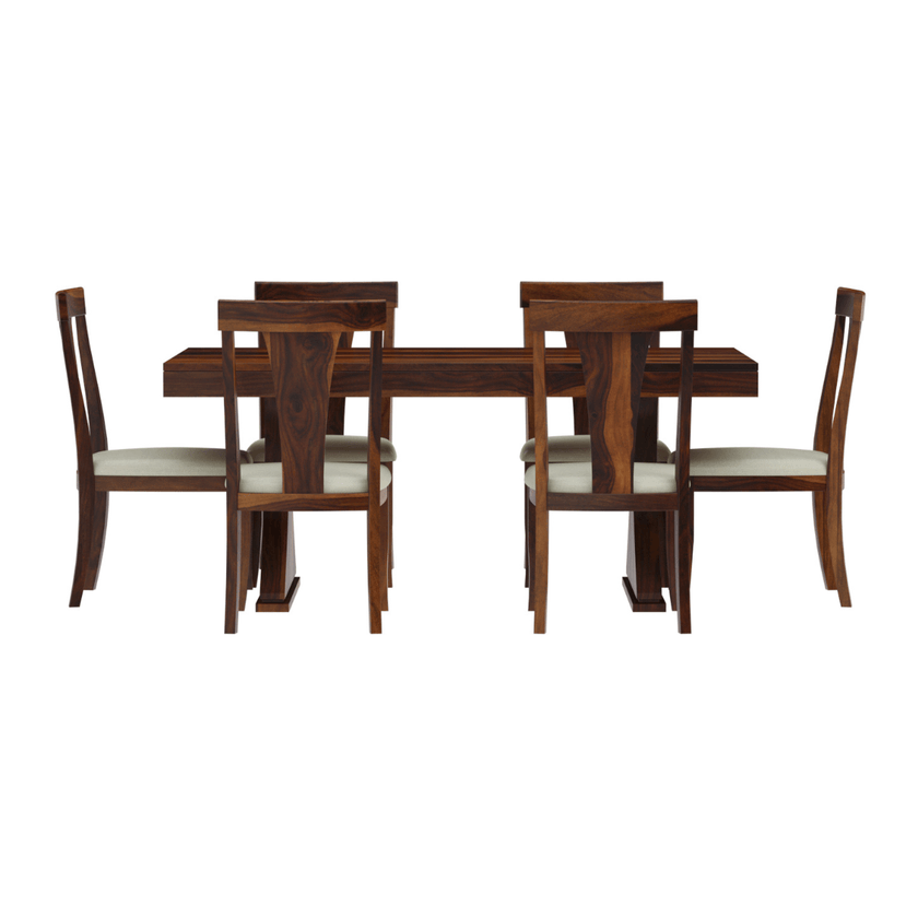 Yeshua Contemporary Sheesham 6 Seater Dining Set with Bench - Induscraft