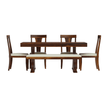 Yeshua Contemporary Sheesham 6 Seater Dining Set with Bench - Induscraft