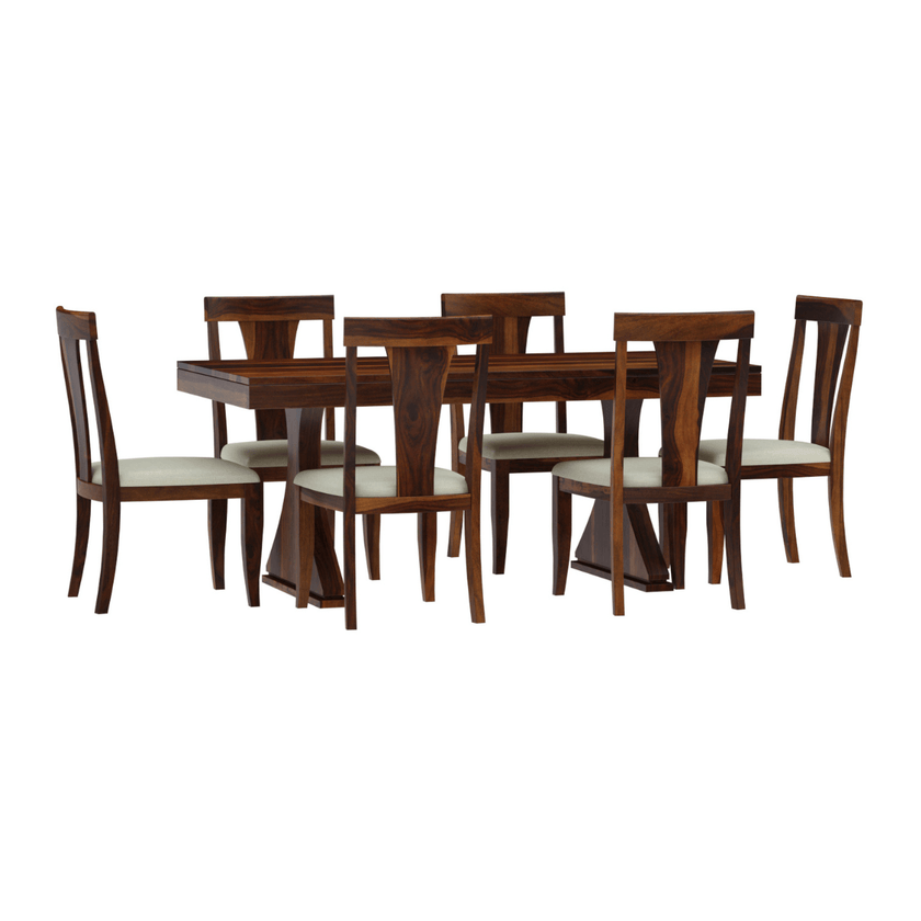Yeshua Contemporary Sheesham 6 Seater Dining Set with Bench - Induscraft