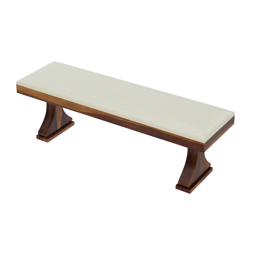 Yeshua Contemporary Sheesham 6 Seater Dining Set with Bench - Induscraft