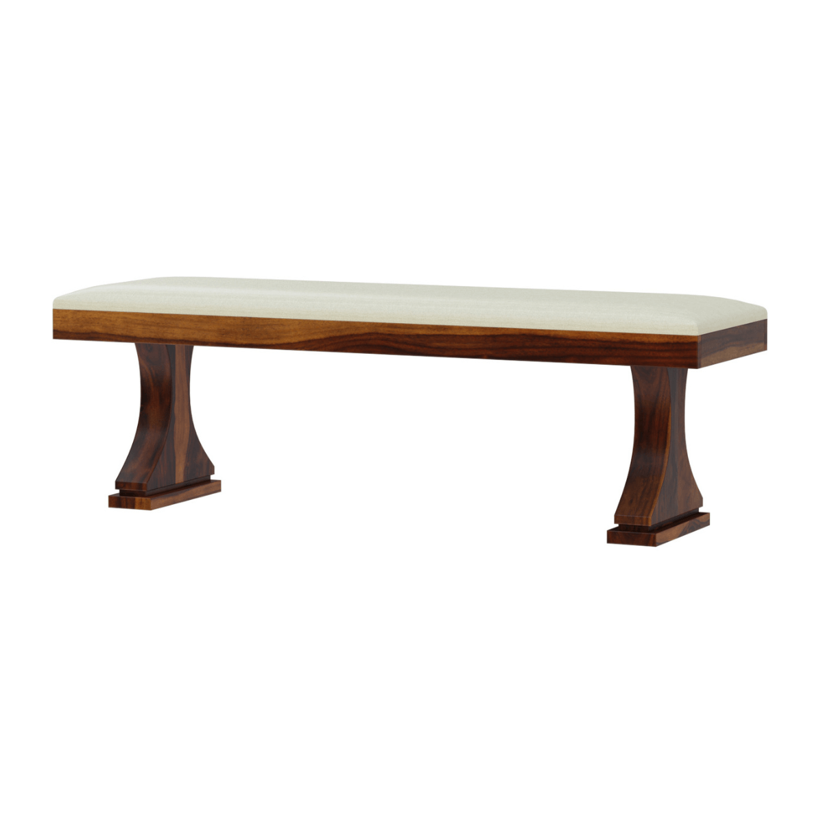 Yeshua Contemporary Sheesham 6 Seater Dining Set with Bench - Induscraft