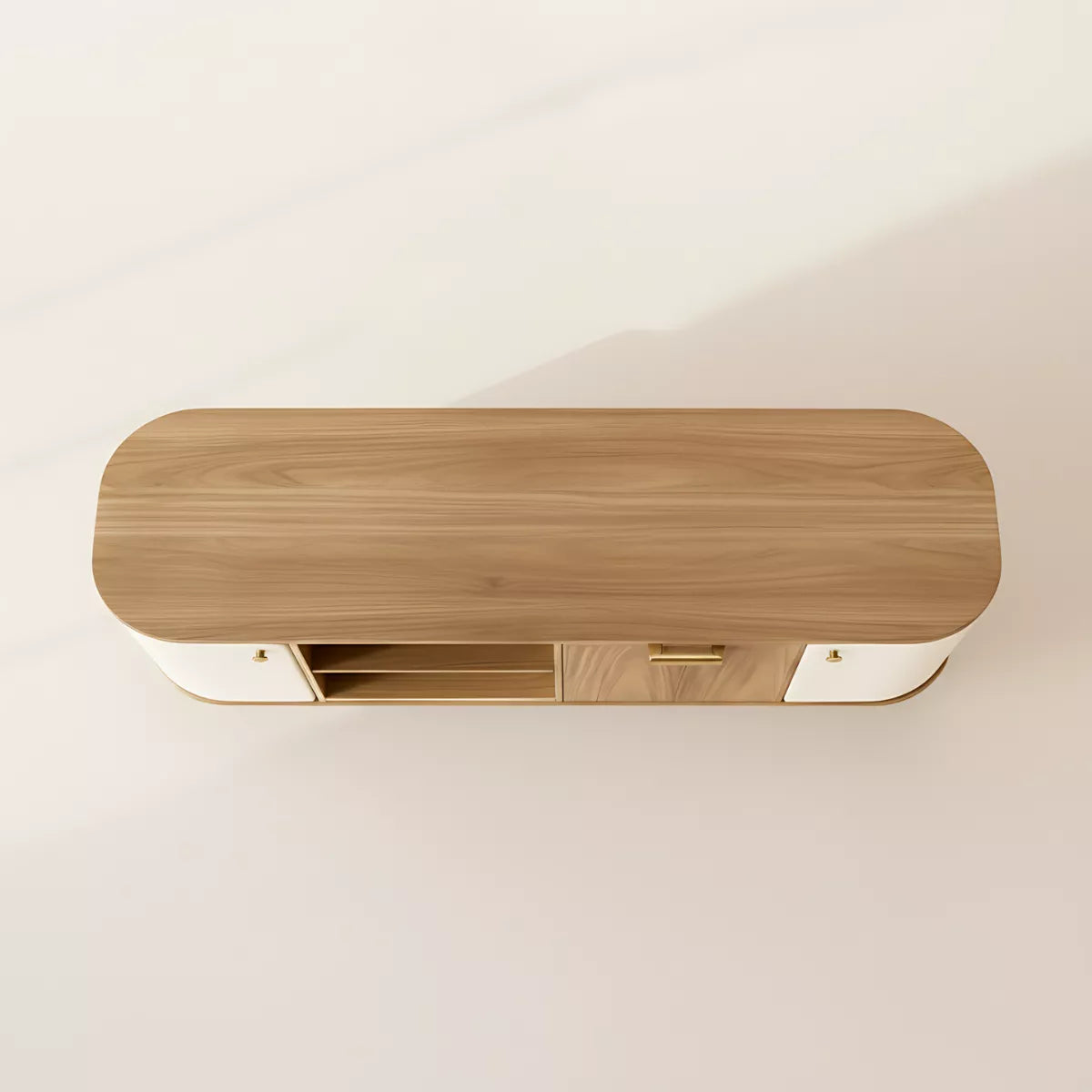 Yuki Contemporary TV Cabinet with Curved Edges