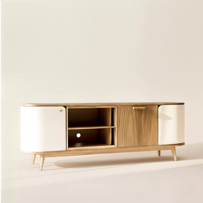 Yuki Contemporary TV Cabinet with Curved Edges - Induscraft