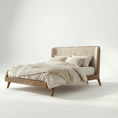 Yuki Luxury Upholstered Bed with Padded Headboard - Induscraft