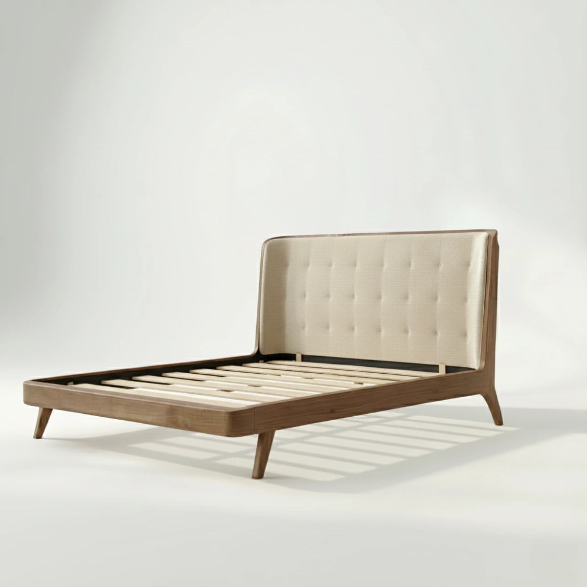 Yuki Luxury Upholstered Bed with Padded Headboard - Induscraft
