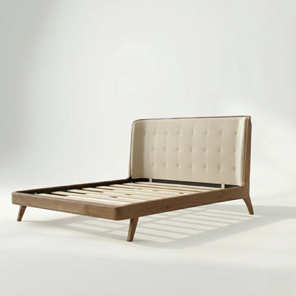 Yuki Luxury Upholstered Bed with Padded Headboard