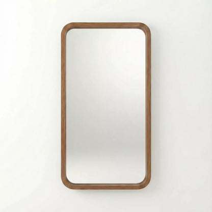 Yuki Modern Full-Length Wall Mirror with Curved Frame