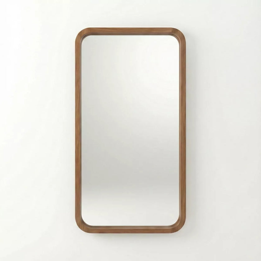 Yuki Modern Full-Length Wall Mirror with Curved Frame - Induscraft