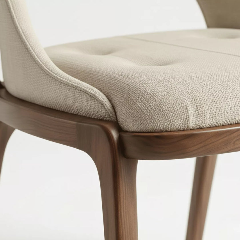 Yuki Modern Solid Wood Office Desk and Upholstered Chair - Induscraft