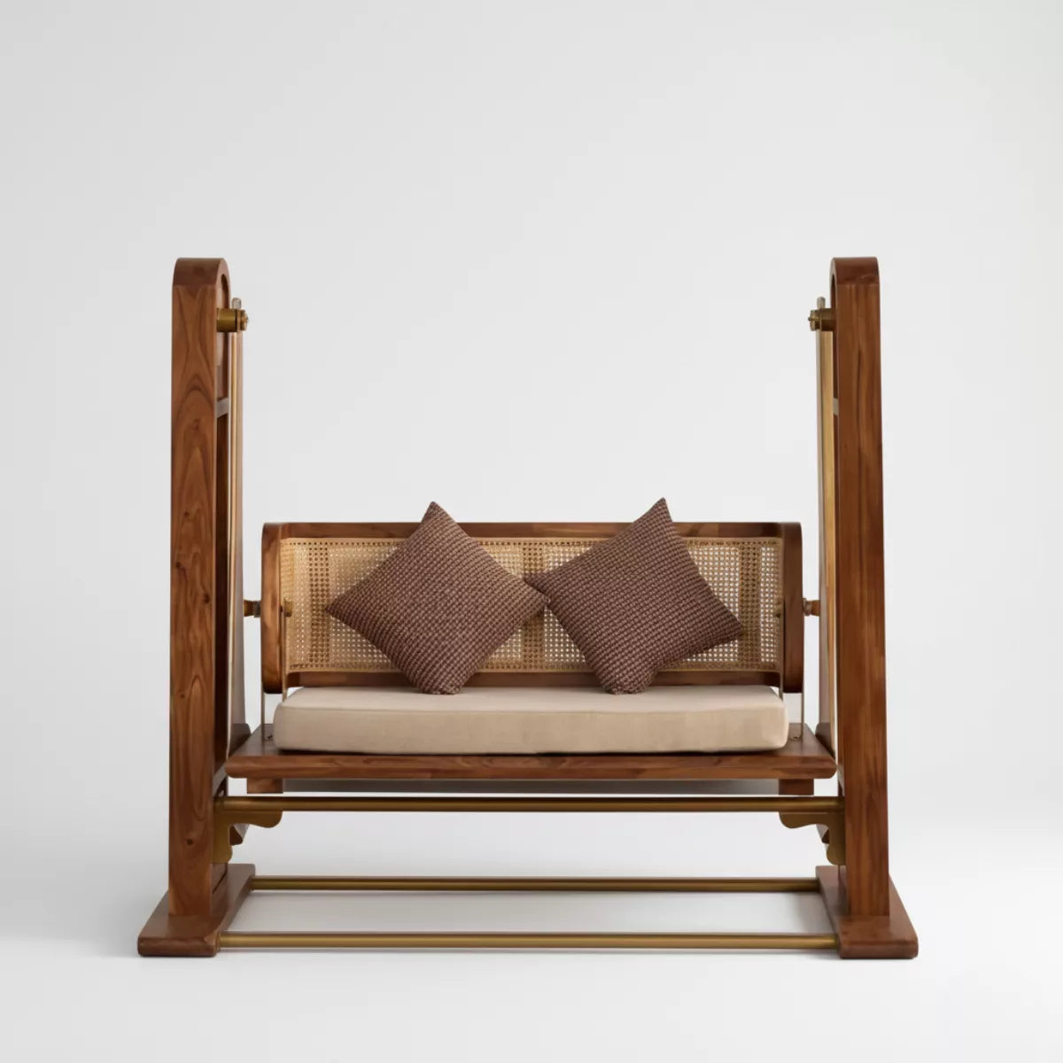 Zevra Modern Luxury Indoor Swing with Cane Detailing - Induscraft