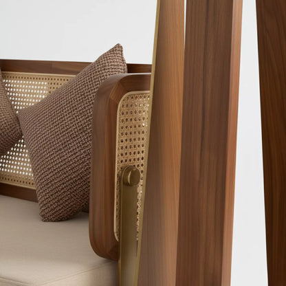 Zevra Modern Luxury Indoor Swing with Cane Detailing