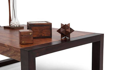 Alnia coffee table : Solid wood two tone modern Living room furniture