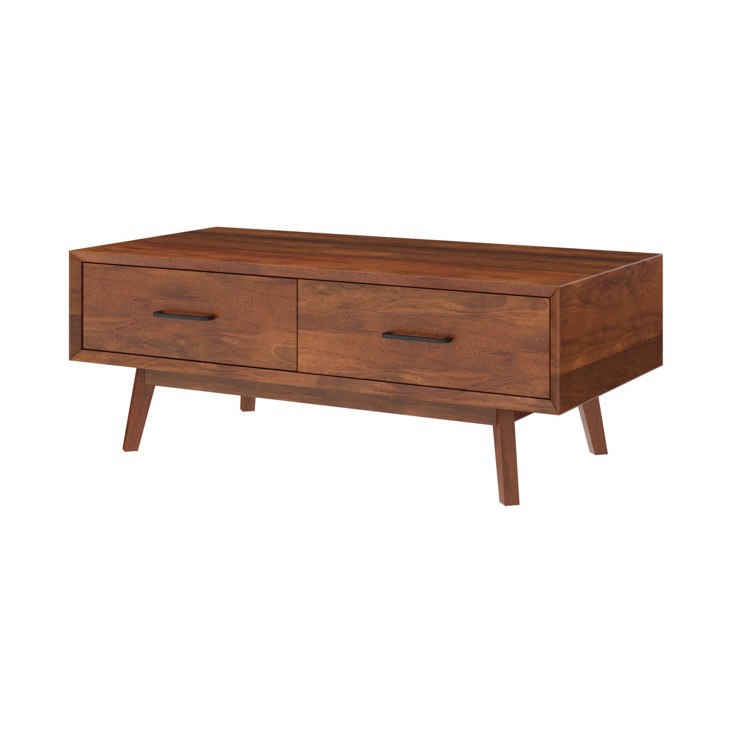 Nidan Solid Wood Coffee Table with drawers – Bohemian Teak Finish